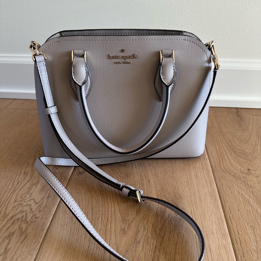 Kate Spade Darcy Small Leather Satchel (Warm Taupe)